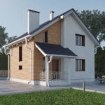 Компактный проект дома с мансардным этажом